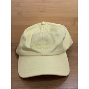 asos reclaimed vintage script hat pastel yellow hat cap